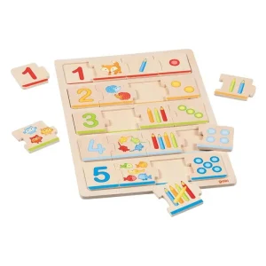 Goki Wooden Jigsaw Puzzle Learn to Count 20 pcs. Trä | Kanonpris