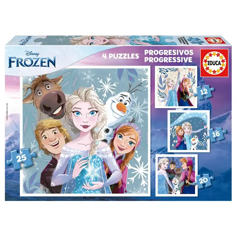 Direkt från fabriken | Educa 4 In 1 Frozen12-16-20-25
