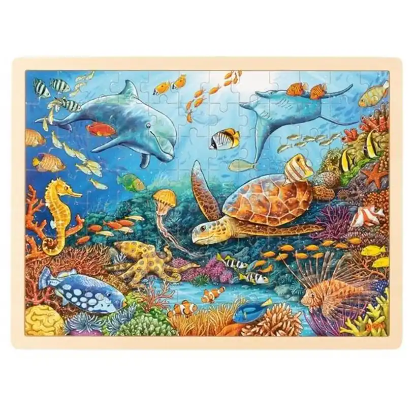 Efterfrågad | Goki Wooden Jigsaw Puzzle Great Barrier Reef 96pcs. Trä
