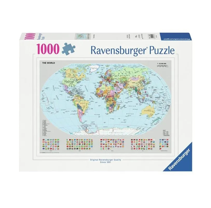 Passa på nu | Ravensburger Jigsaw puzzle Political World Map 1000 pcs.