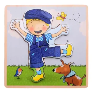 Johntoy Fien & Teun Wooden Puzzle Teun - 5pcs. Trä | Så länge lagret räcker
