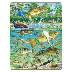 Begränsat antal - Larsen Puzzles Animals - Pond 50 pcs.