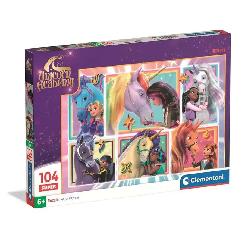 Efterfrågad | Clementoni Puzzle Super Unicorn Academy -3- 104 pieces 2D Pussel