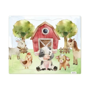 Barbo Classic Framed Cardboard Puzzle - Farm - Direkt från tillverkaren