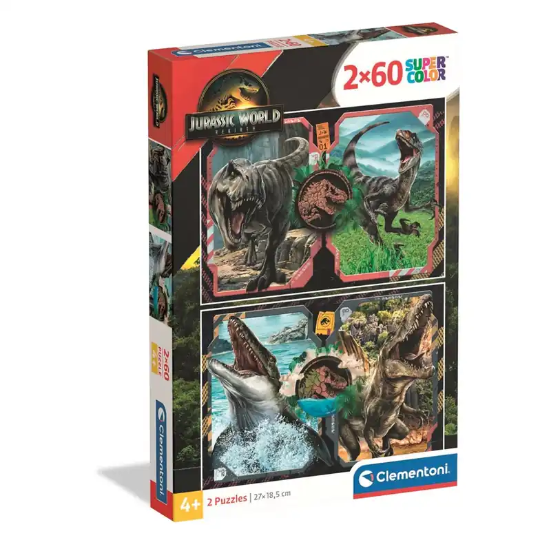 Rabatt - Clementoni Puzzle Jurassic World 2x60pcs. 2D Pussel