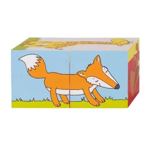 Goki Wooden Block Puzzle Animals 2 pcs. Block - Prisnedsättning