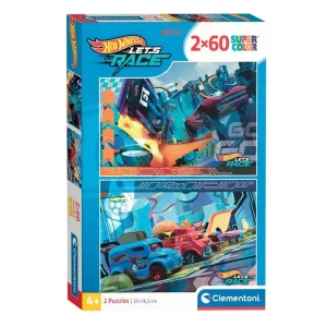 Beställ nu - Clementoni Hot Wheels Super Colour Jigsaw Puzzle (2x20)