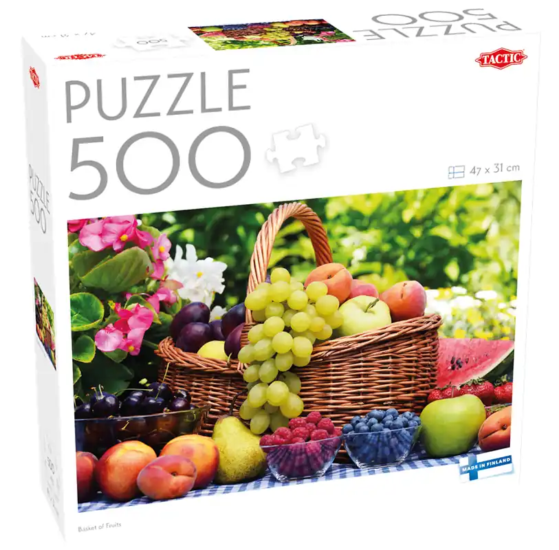 Handla säkert | Tactic 500 pcs puzzle Basket of Fruits