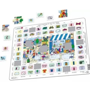 Larsen Puzzles Learning English at the Cafe (Maxi) | Mycket uppskattad