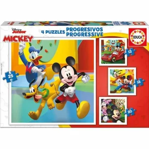 Educa 12-16-20-25 Progressive Mickey & Friends - Extra bra pris