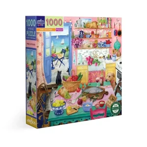 eeBoo Puzzle 1000 pcs - Pink Kitchen - Bra pris