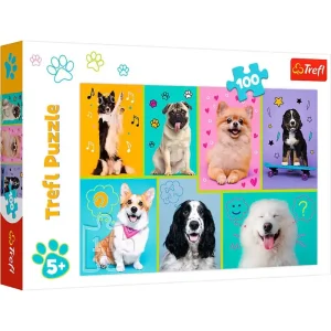 Trefl Puzzle - In the world of dogs (100 pieces) | Premium
