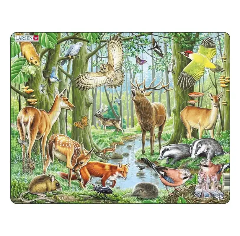 Selecta Play - Larsen Jigsaw Puzzle Animals - European Forests 40 pcs. | Handla säkert