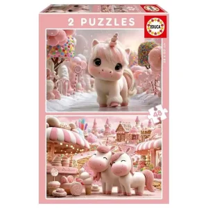 Educa 2X48 Sweet Unicorns - Expressfrakt