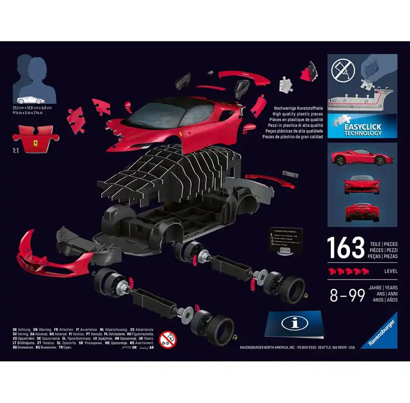 Ta chansen | Ravensburger Ferrari Stradale 3D Puzzle, 108pc 3D pusselspel