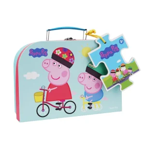 Handla online | Peppa Pig - Suitcase w. Puzzle - Biking