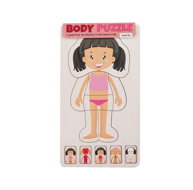 Bästa pris - Barbo Classic Wooden Body Layer Puzzle - Girl