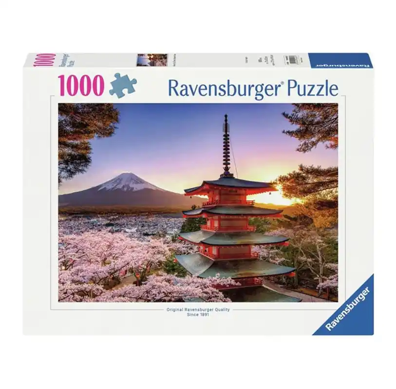 Ravensburger Jigsaw puzzle Cherry Blossom at Fuji Mountain 1000pcs - Deal