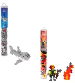Plus-Plus – Shark + Firefighter 100 pcs Tube (Bundle) - Bästsäljare
