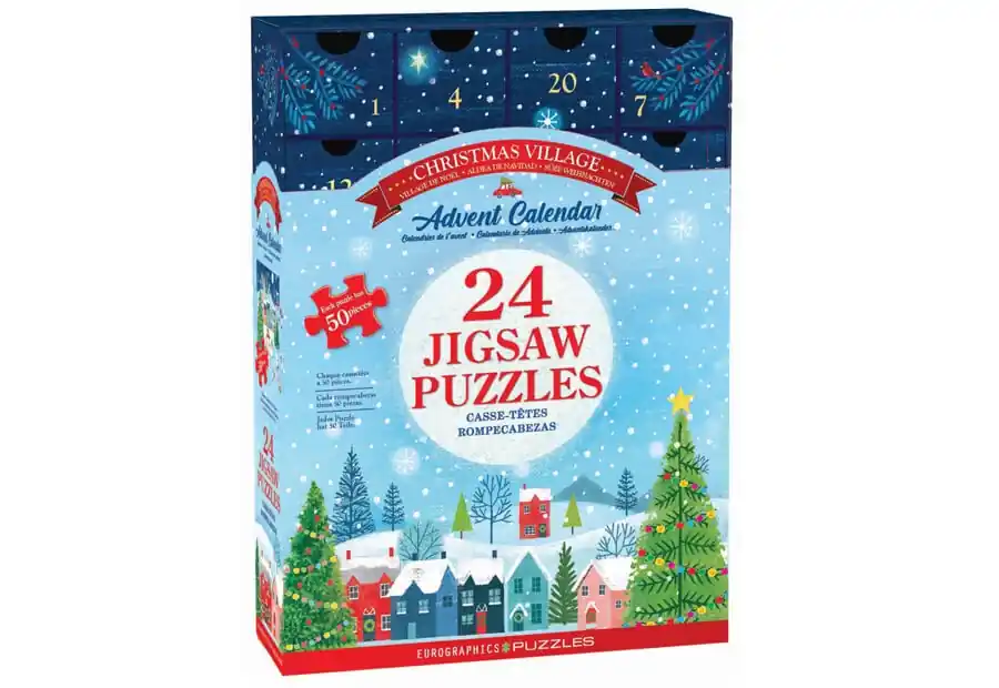 Handla säkert | Christmas Village Eurographics pussel julkalender