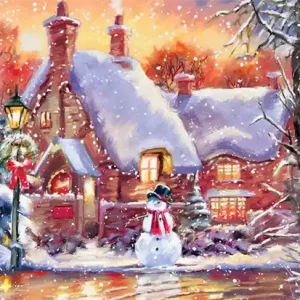 Snowman Cottage (Glitter) - Specialerbjudande