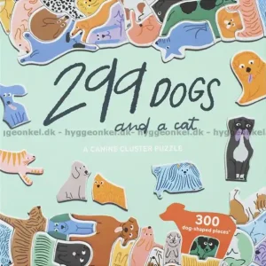 299 hundar och 1 katt, 300 bitar - Lågt pris