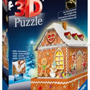 3D Pepparkakshus - Natt, 257 bitar | Tillverkarpris
