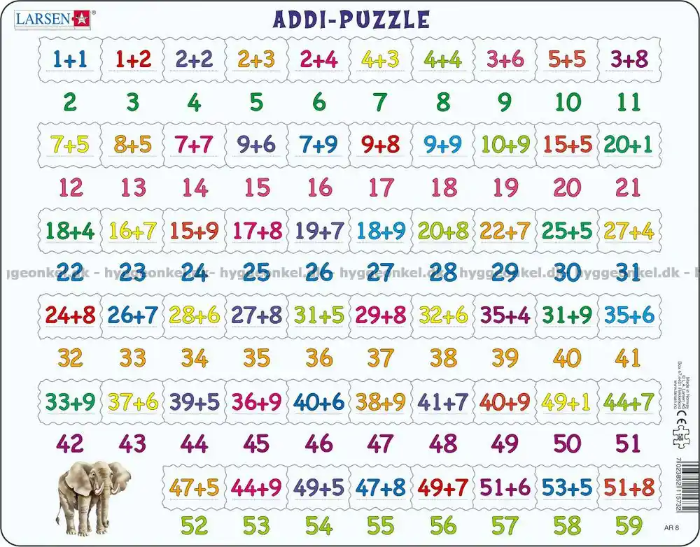 Direkt från tillverkaren - Addition - Rampussel, 58 bitar