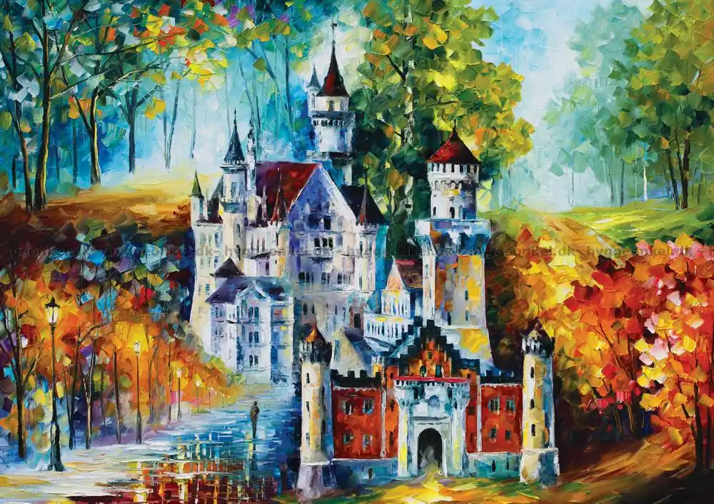 Afremov Höstmagin vid Neuschwanstein, 1500 bitar - Handla online