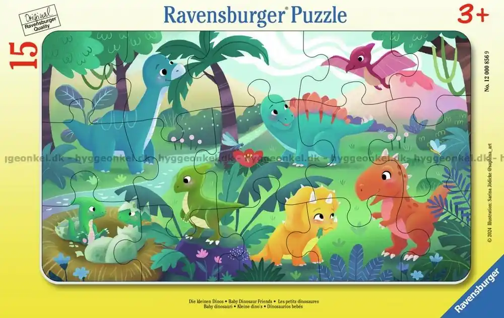 Skynda dig - Baby dinosaurier - Rampussel, 15 bitar
