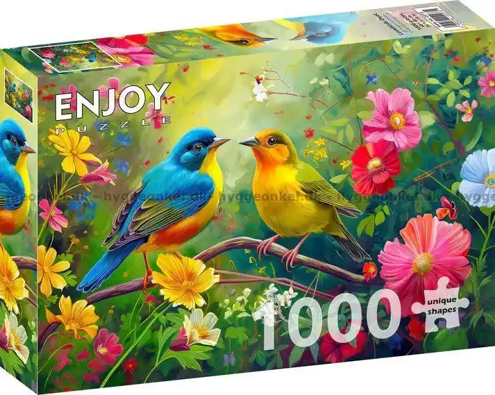 Blomstrande fågelsång, 1000 bitar - Toppkvalitet