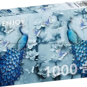 Efterfrågad | Blå påfåglar, 1000 bitar