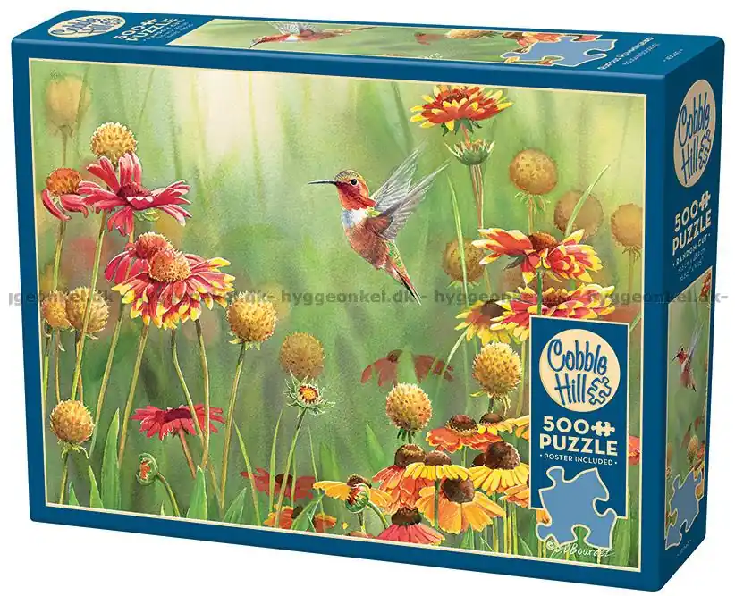 Beställ nu - Bourdet Kolibri bland blommor, 500 bitar