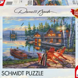 Bush Huset vid sjöns bredd, 1000 bitar - Säker betalning