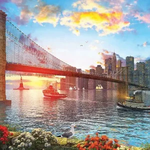 Bara denna vecka - Davison Solnedgång över New York, 1000 bitar