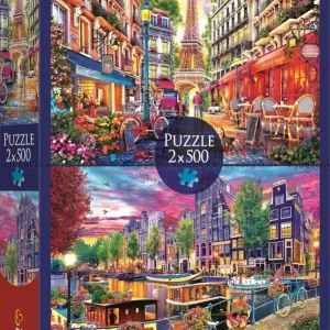 Davison Städer i Europa - Paris och Amsterdam, 2x500 bitar - Precis lanserat
