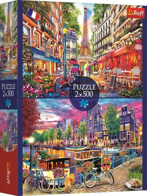 Davison Städer i Europa - Paris och Amsterdam, 2x500 bitar - Precis lanserat
