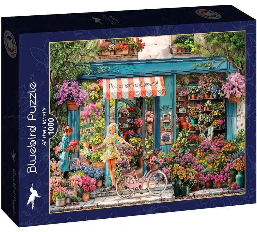 Den färgglada blomsteraffären, 1000 bitar | Bra pris just nu