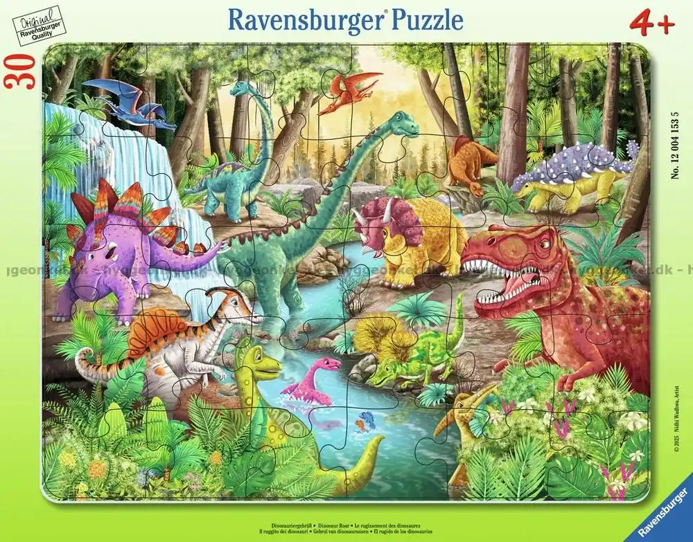 Dinosaurierna vid floden - Rampussel, 30 bitar | Premiumkvalitet