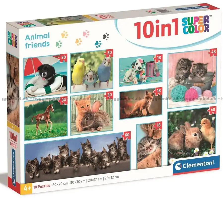 Enkel retur - Djur, 10 i 1, 18 bitar