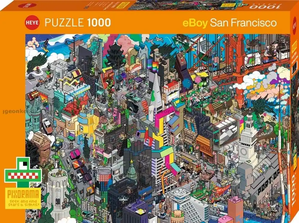 eBoy Pixorama - San Francisco, 1000 bitar - Säker betalning