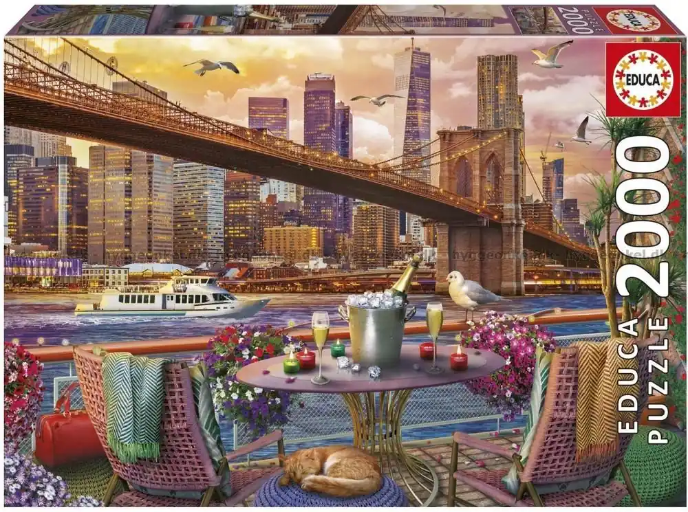 Eduard Romantisk kväll vid Brooklyn Bridge, 2000 bitar | Kan beställas