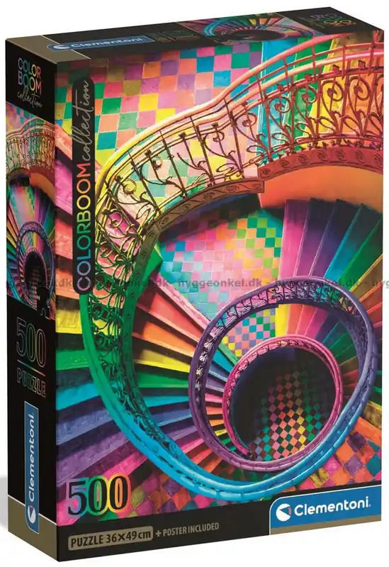 Färgexplosion Spiraltrappen, 500 bitar - Specialpris