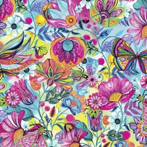 Rabatter - Färggalda blommor och fjärilar, 1000 bitar