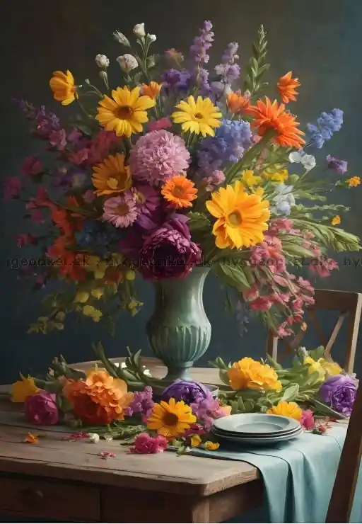 Nyhet i sortimentet - Färgglad blomdekoration, 1000 bitar