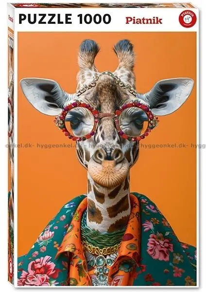 Giraffen som älskar mode, 1000 bitar | Finns att beställa