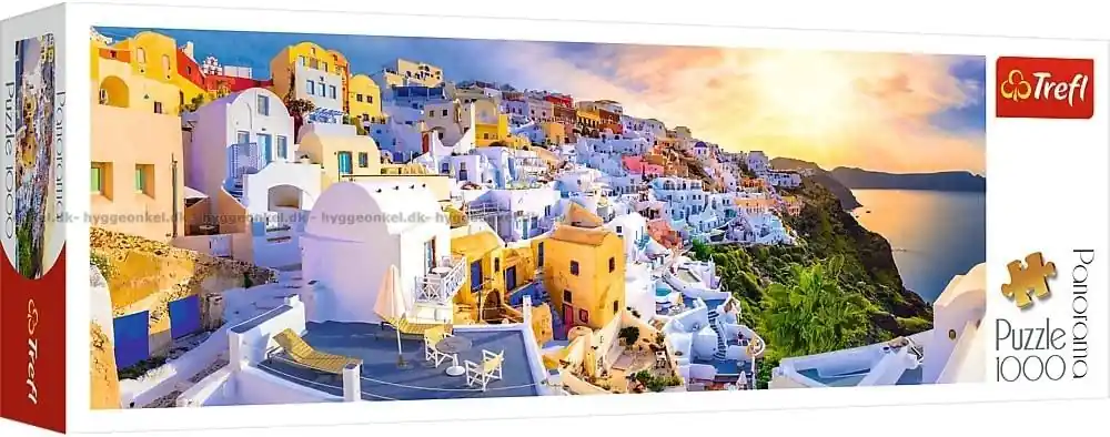 Nästan slut | Grekland Santorini - Panorama, 1000 bitar
