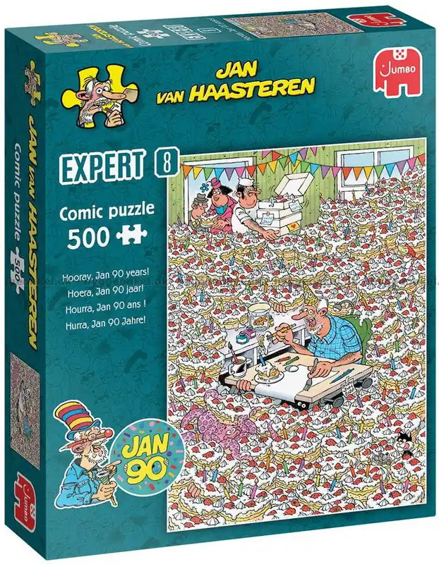 Köp direkt - Hurra, Jan 90 år, 500 bitar