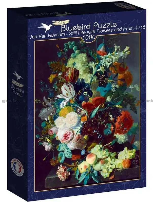 Riktigt fynd | Huysum Stilleben med frukt och blommor, 1000 bitar