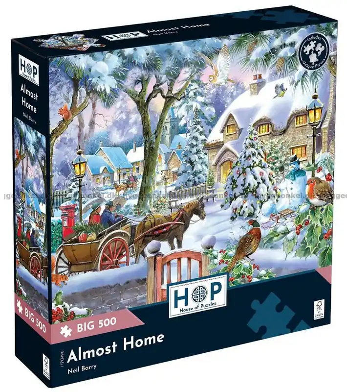 Hästvagn genom julsnön, 500 bitar | Toppsäljare
